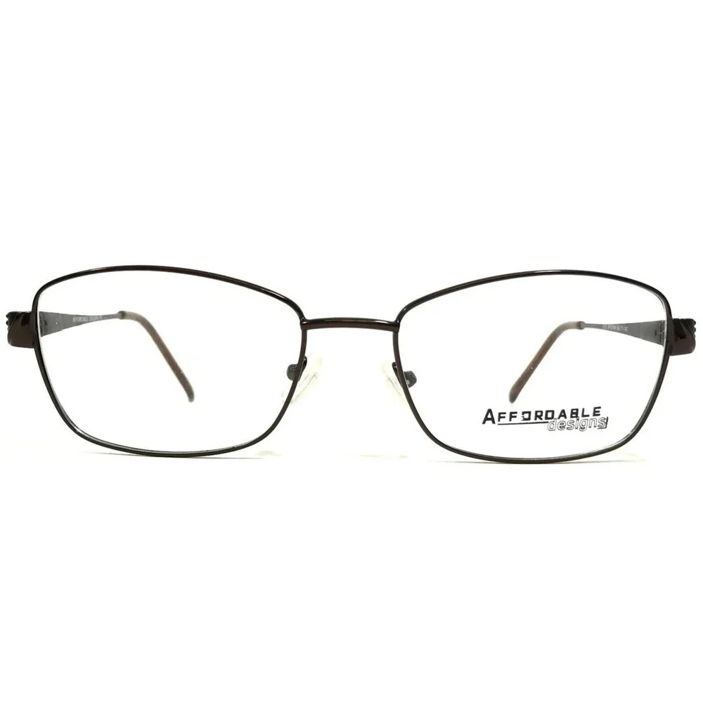 Affordable Design Eyeglasses Frames CYD BROWN Cat Eye Wire Rim 56-17-140
